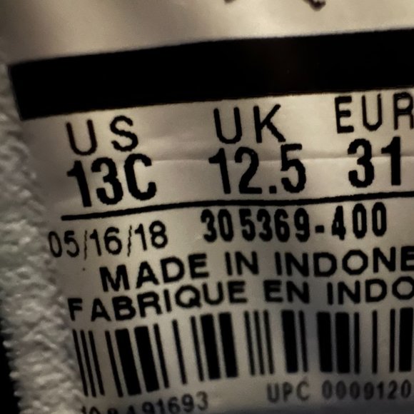 Jordan 8 Retro Snow Blizzard  Size 13c (PS) - Picture 8 of 9